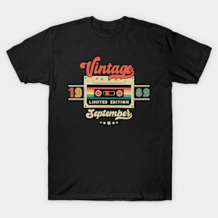 Vintage September 1989 Music Cassette - Limited Edition - 33 Years Old Birthday Gifts T-Shirt